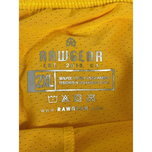 Men's RAWGEAR Yellow‎ Athletic Compression Shorts sz. 2XL - Picture 2 of 5